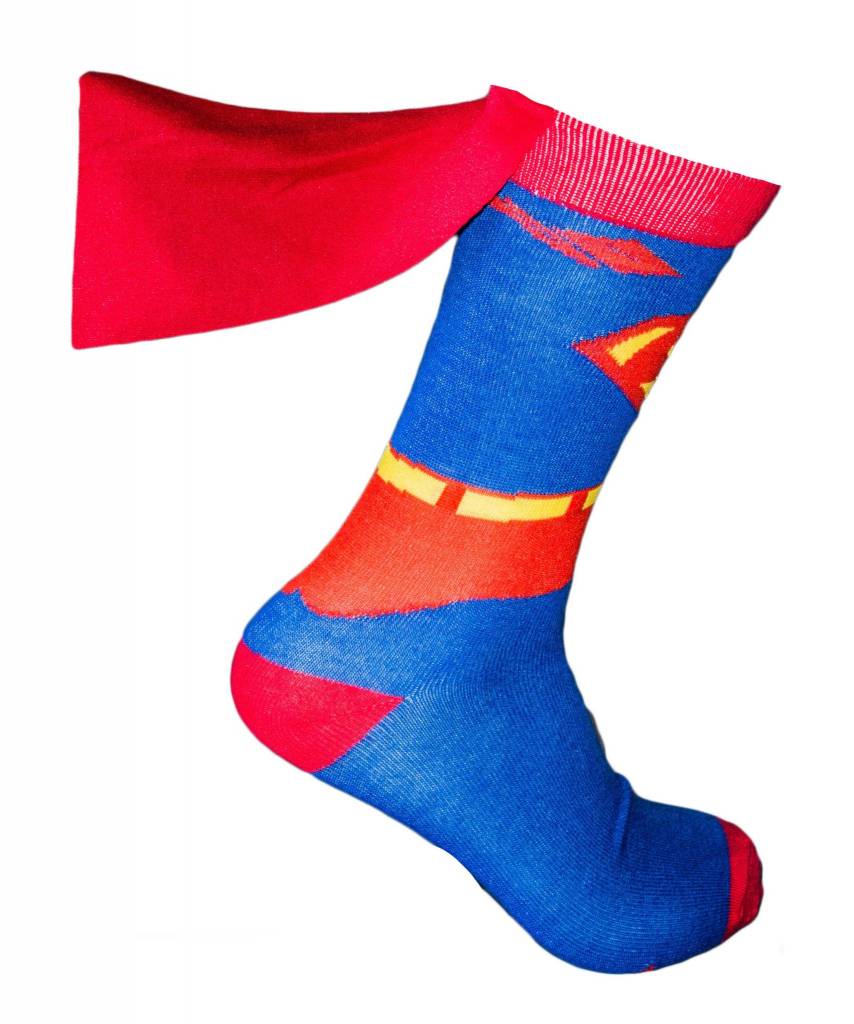 Superman Costume with Cape Crew Socks The Sox Market
