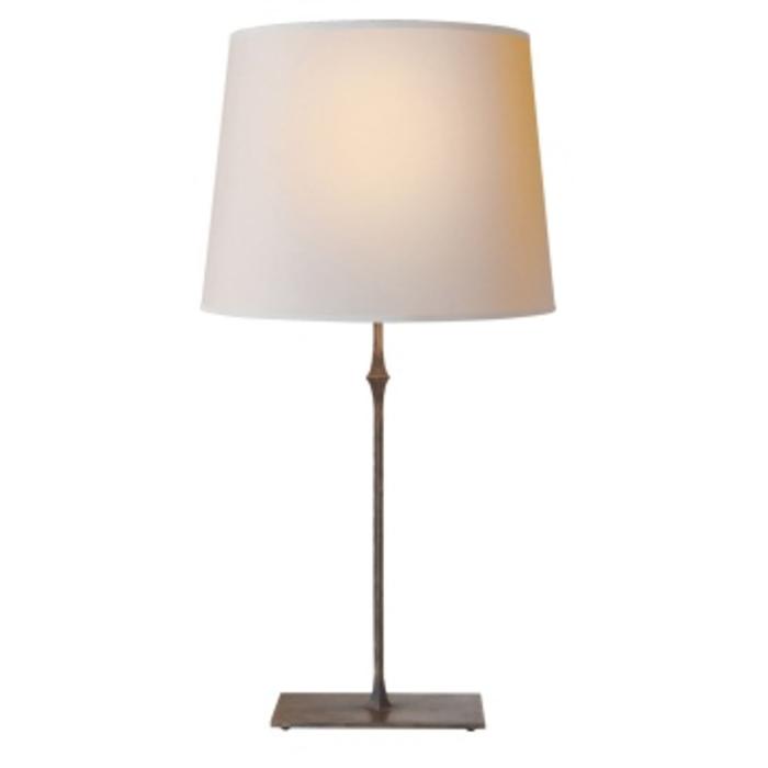 Visual Comfort Dauphine Table Lamp In Aged Iron With Natural Paper Dauphine Table Lamp In Aged Iron
