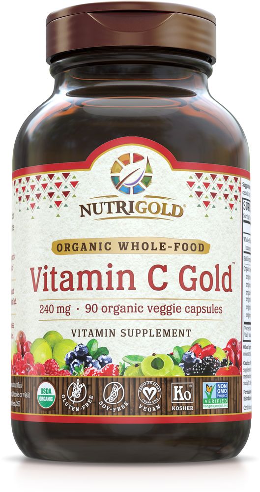 Organic Whole Food Vitamin C Gold 240mcg 90 Caps To Your Health