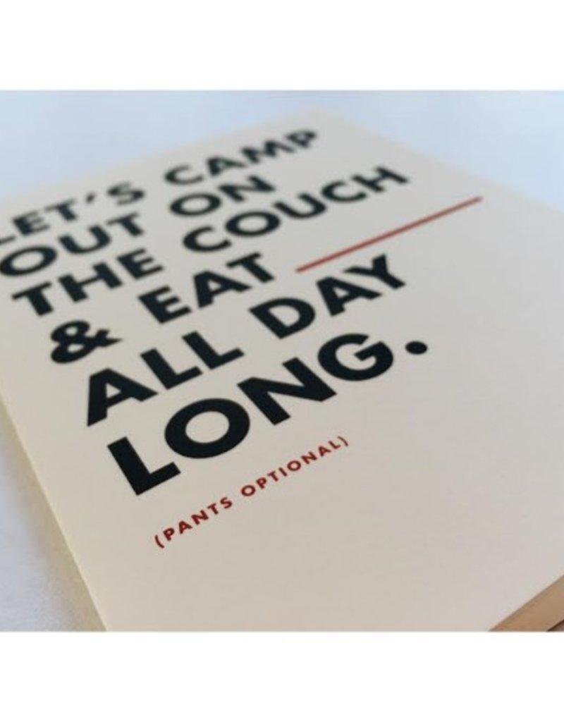 Let S Camp Out On The Couch Greeting Card Parish Ink