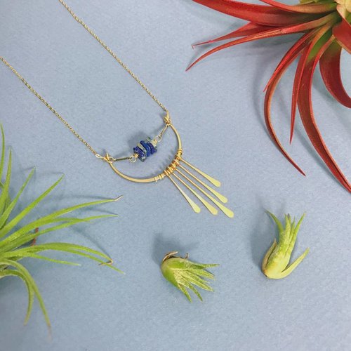 Amy Olson Fringe Necklace - Lapis Amy Olson Fringe Necklace - Lapis