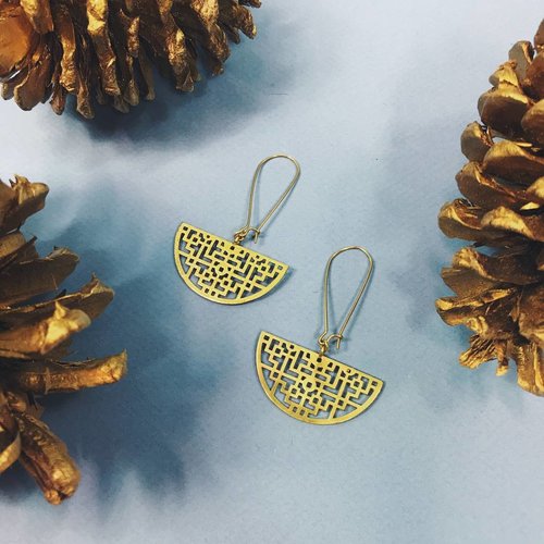 Nicole Weldon Piper Earrings Brass Nicole Weldon Piper Earrings Brass