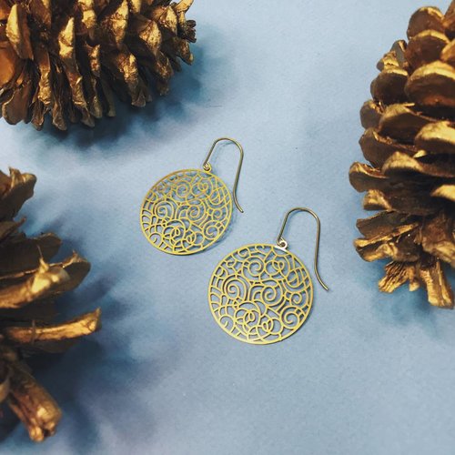 Nicole Weldon Eli Earrings - Brass Nicole Weldon Eli Earrings - Brass