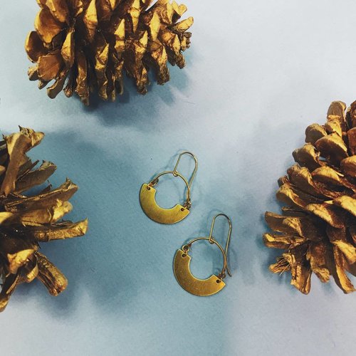 Nicole Weldon Frida Earring - Brass Nicole Weldon Frida Earring - Brass
