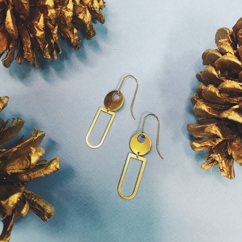 Nicole Weldon Sonia Earring - Brass Nicole Weldon Sonia Earring - Brass