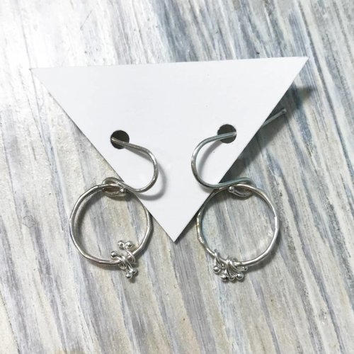 Kiersten Crowley Freya Circle Earrings- Sterling Silver Kiersten Crowley Freya Circle Earrings- Sterling Silver