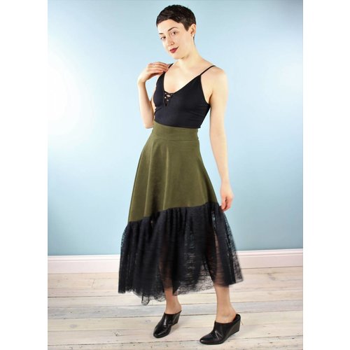 Sarah Bibb Zoe Skirt - Olive Sarah Bibb Zoe Skirt - Olive