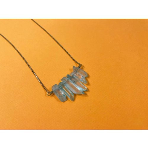 Peter and June Echo Necklace -Aqua Quartz Peter and June Echo Necklace -Aqua Quartz