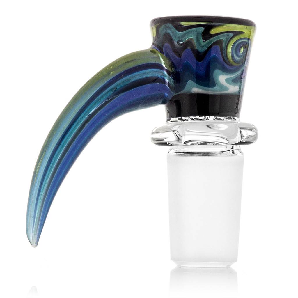18mm Horn Handle Glass Bowl Slide by Mike Fro (M) Witch DR