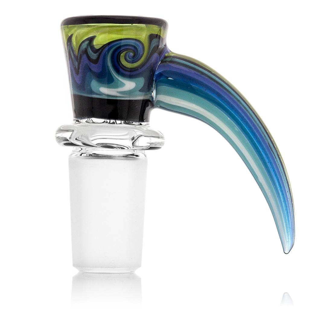 18mm Horn Handle Glass Bowl Slide by Mike Fro (M) Witch DR