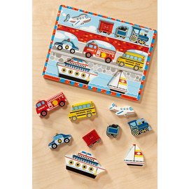 Melissa & Doug Vehicles Chunky Puzzle - 9 Pieces