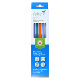 Colibri Colibri Silicone Straws 4 pack + Cleaning Brush