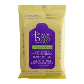 Baby Boo Bamboo Baby Boo Bamboo 100% Bamboo Baby Wipes- 12 Count
