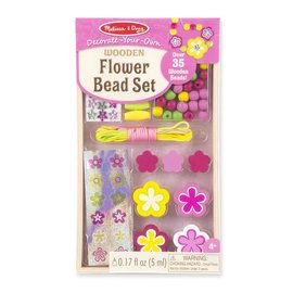 Melissa & Doug Decorate-Your-Own Wooden Flower Bead Set