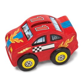 Melissa & Doug Decorate-Your-Own Race Car Bank