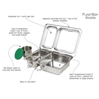 Planetbox PlanetBox Shuttle Stainless Steel Lunchbox