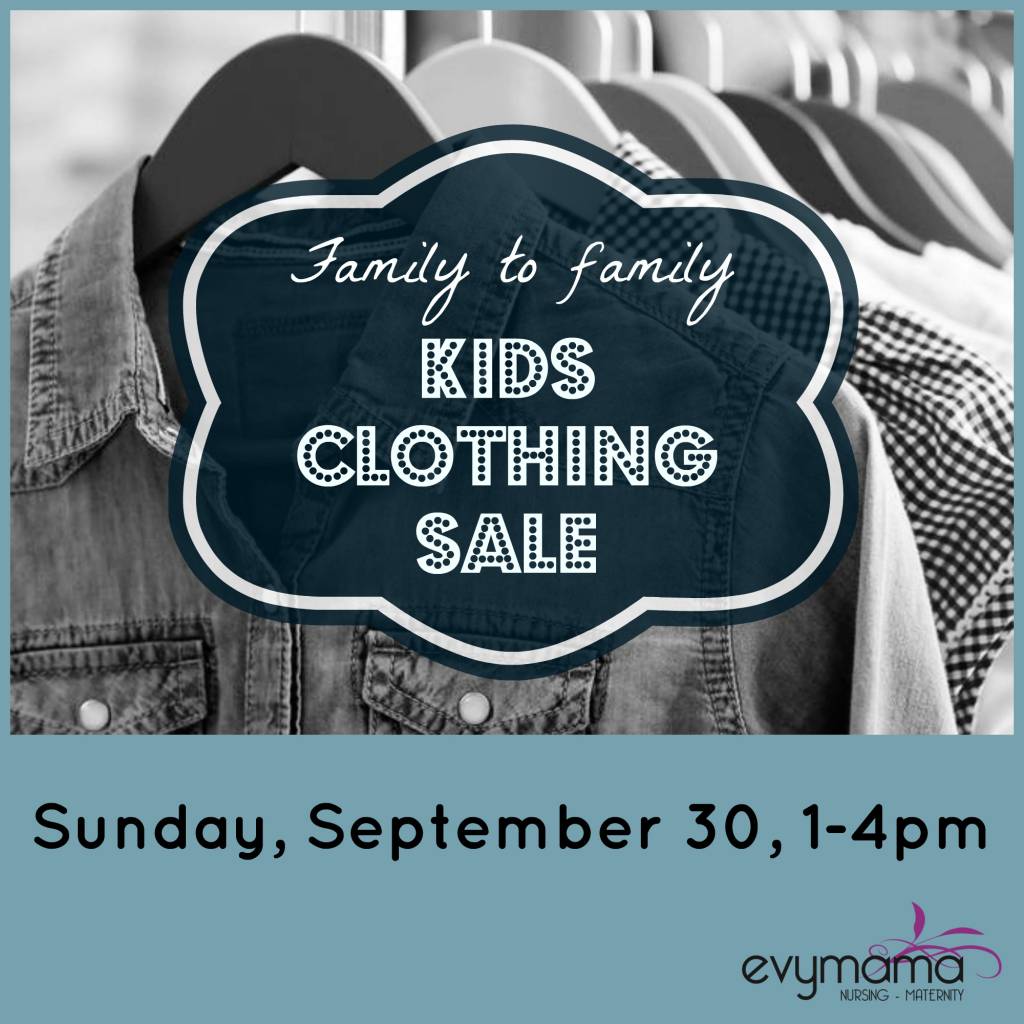 Family to family kids clothing sale at Evymama!