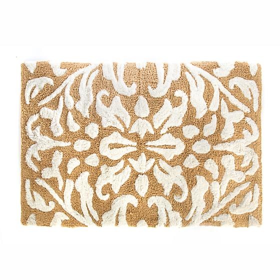 Canterbury Bath Rug Ochre Ivory Birch