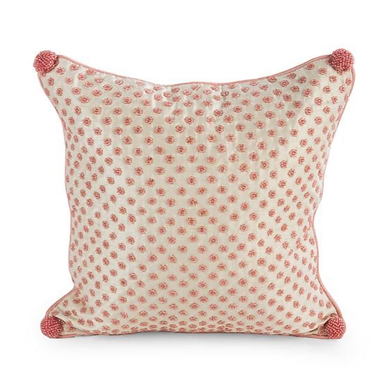 Mackenzie Childs Rosebud Pillow Ivory Birch