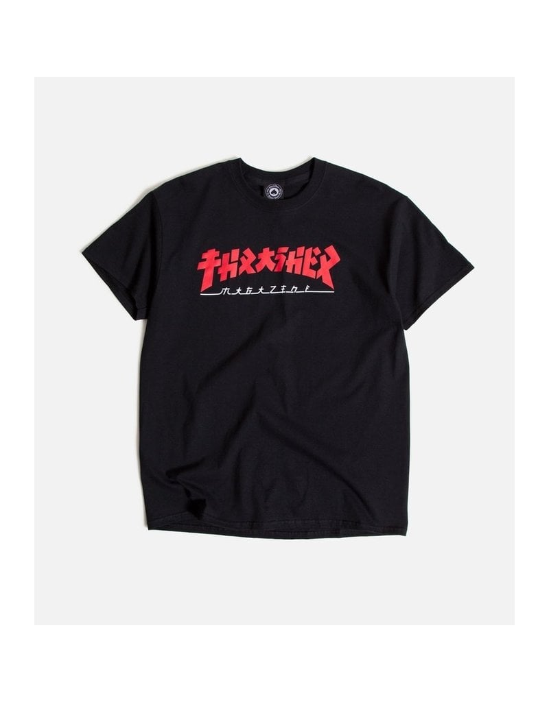 white and red thrasher shirt