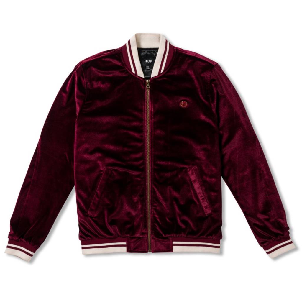 Huf Wild Cock Bomber Jacket (burgundy) - Shredz Shop