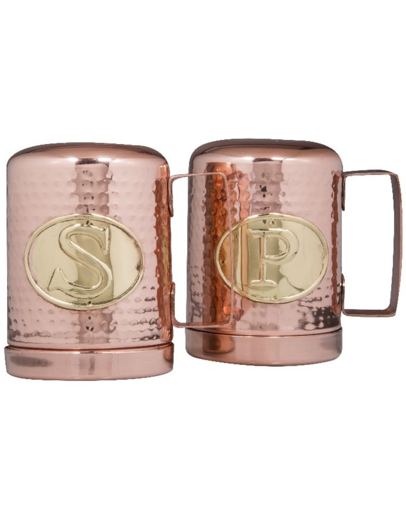 Home Essentials Copper Hammered Jumbo Salt & Pepper Shakers Gifts and