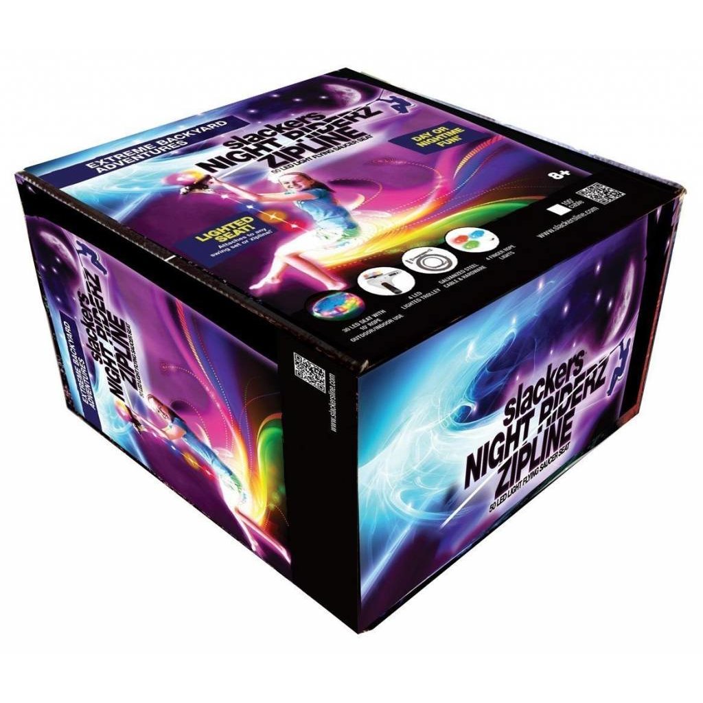 Slackers Zipline Night Riderz 100 With Seat Minds Alive Toys