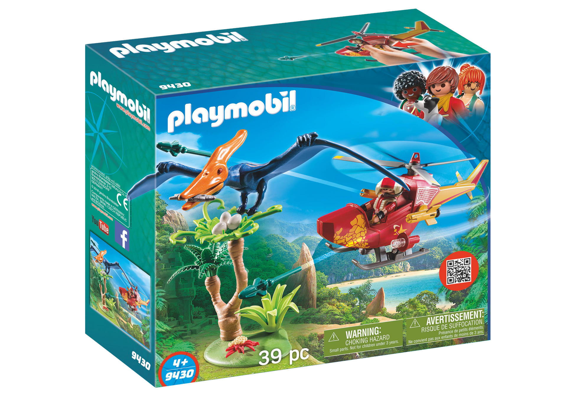 Playmobil Dino Explorers Adventure Copter With Pterodactyl Minds