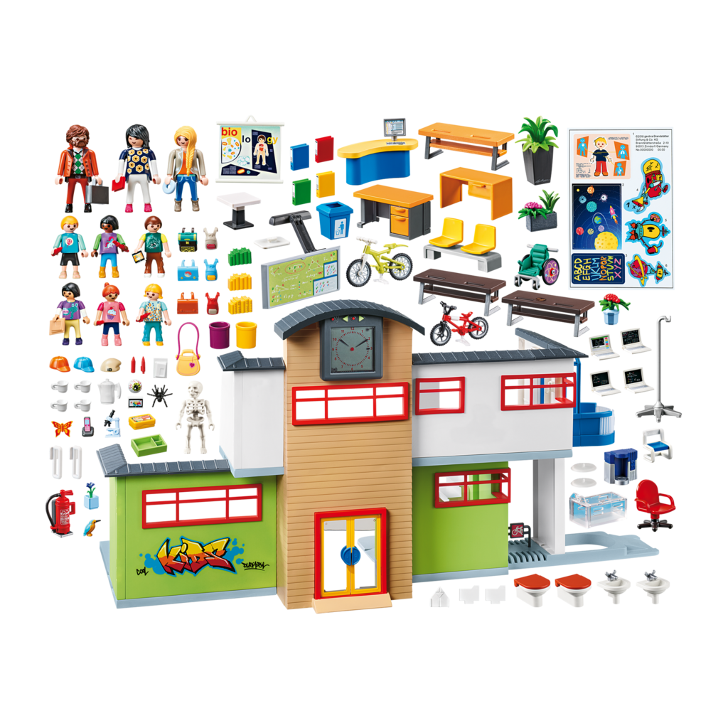 Playmobil School Furnished Building Minds Alive! Toys Crafts Books