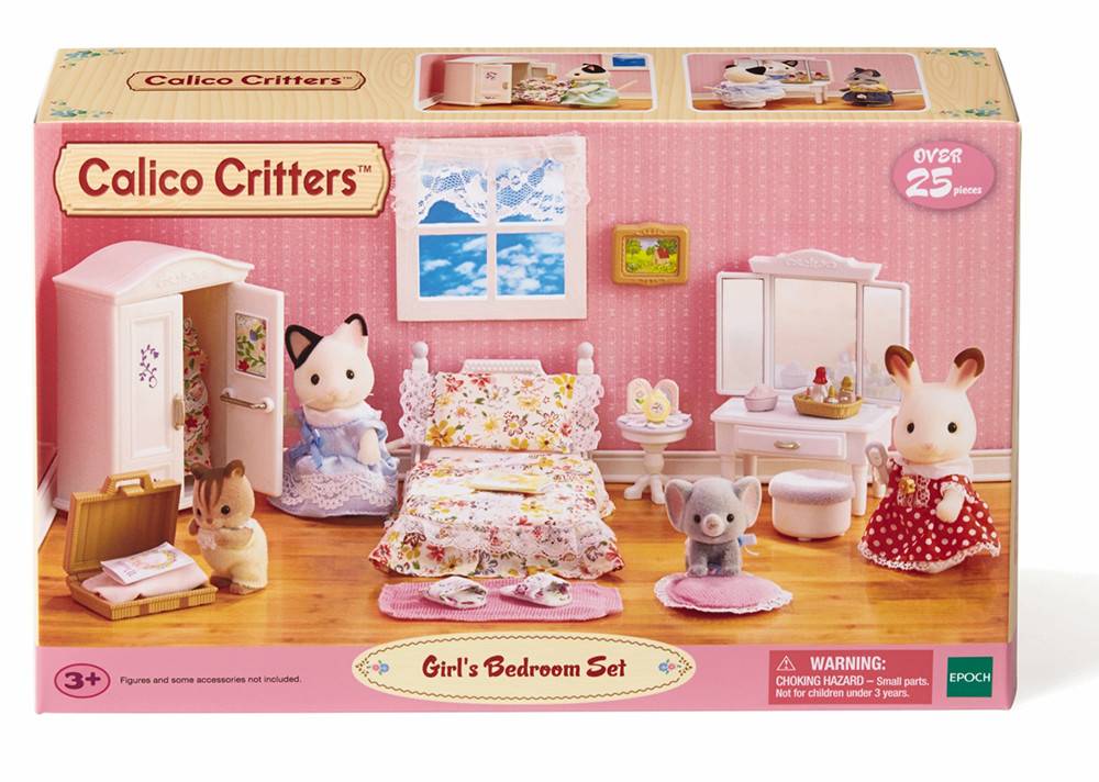 calico critters room floral bedroom set - minds alive! toys crafts books