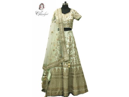 Light Sea Green Bridal Lehenga Choli Light Sea Green Bridal Lehenga Choli
