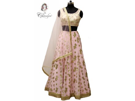 Off White & Baby Pink Lehenga Choli Off White & Baby Pink Lehenga Choli