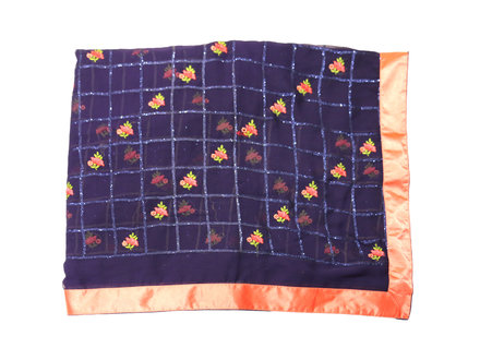 Saree with Floral Threadwork and Border Saree with Floral Threadwork and Border