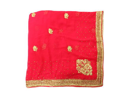 Partywear Saree with Zari and Pearl Work Partywear Saree with Zari and Pearl Work