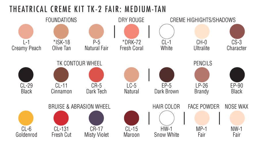 Ben Nye Theatrical Creme Makeup Kit Camera Ready Cosmetics