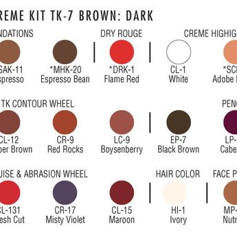 Tk7 Brown Med Dk Theatrical Makeup Kit Sterling College Bookstore