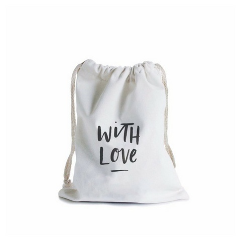 With Love Canvas Gift Bag Typo Market In The Daylight With Love Canvas Gift Bag