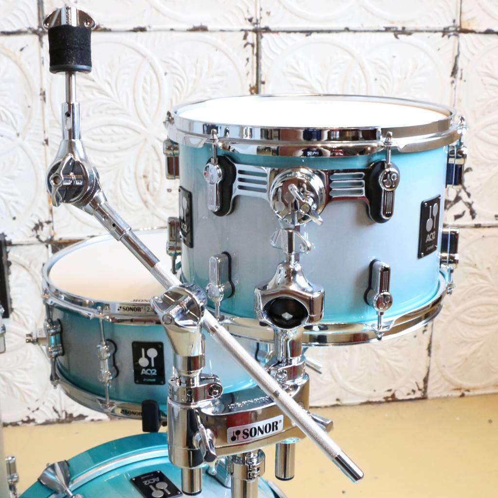 Sonor AQ2 Bop Aqua Silver Burst Drum Kit 181214" + 14" snare with