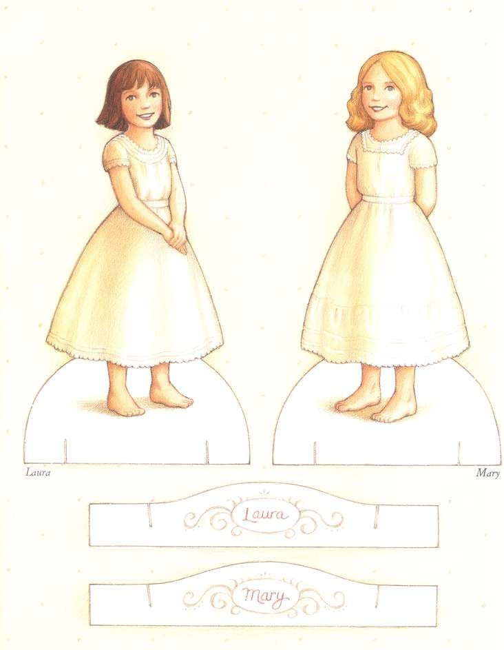 Little house paper dolls the toy store