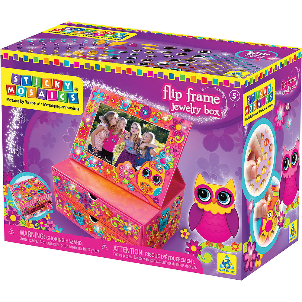 STICKY MOSAICS FLIP FRAME JEWELRY BOX THE TOY STORE