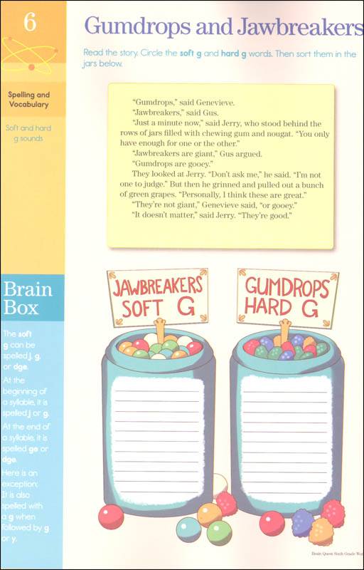 WORKMAN PUBLISHING BRAIN QUEST WORKBOOK GRADE 6 THE TOY STORE