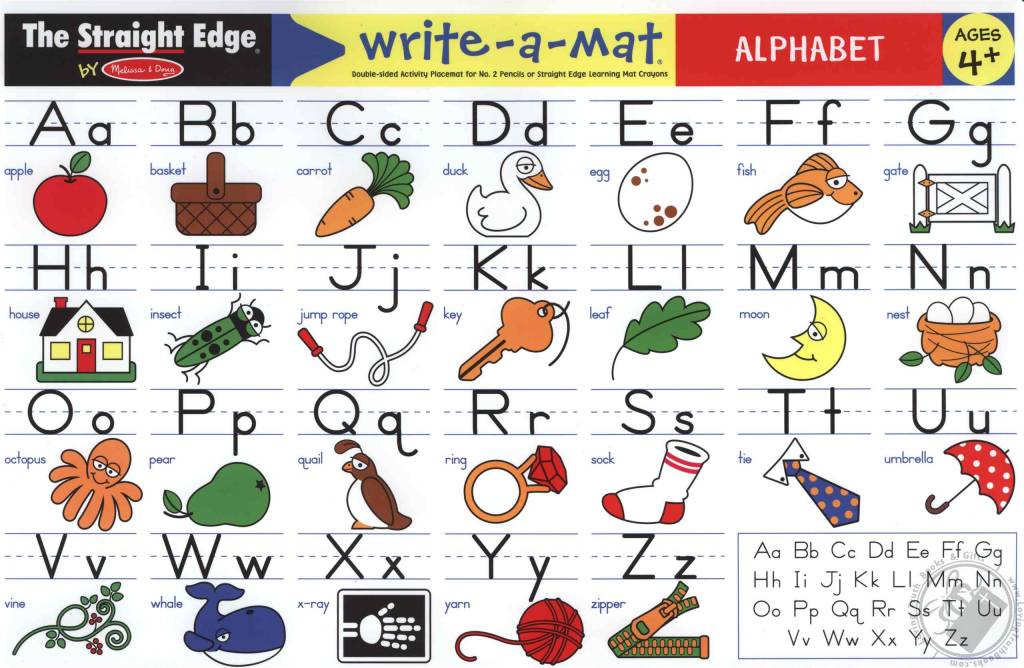 MELISSA AND DOUG ALPHABET PLACEMAT THE TOY STORE