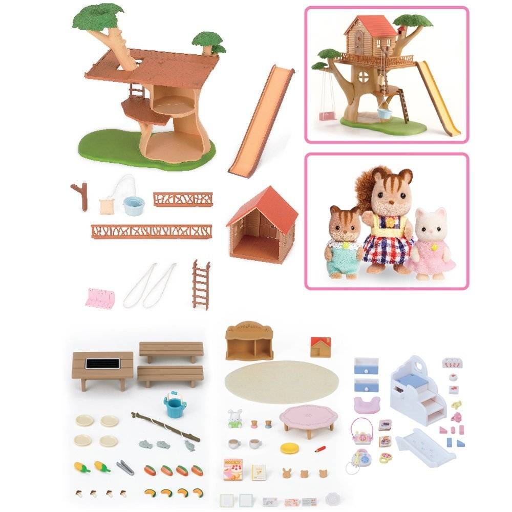 calico critters tree house gift set