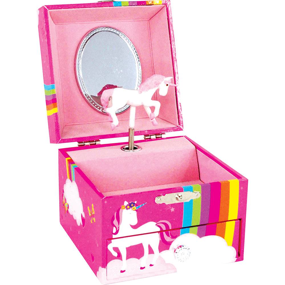 PINK POPPY RAINBOW UNICORN MUSICAL JEWELRY BOX* THE TOY STORE