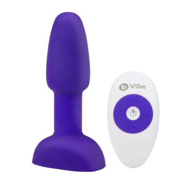 Анальная римминг-пробка с ДУ b-Vibe Rimming Plug Black, черный E26456 - b-Vibe - С вибрацией - Купить