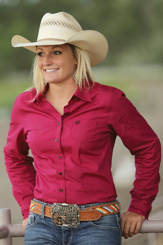 Cinch Women's Cinch Button Down Shirt MSW9164019RED Corral Western Wear