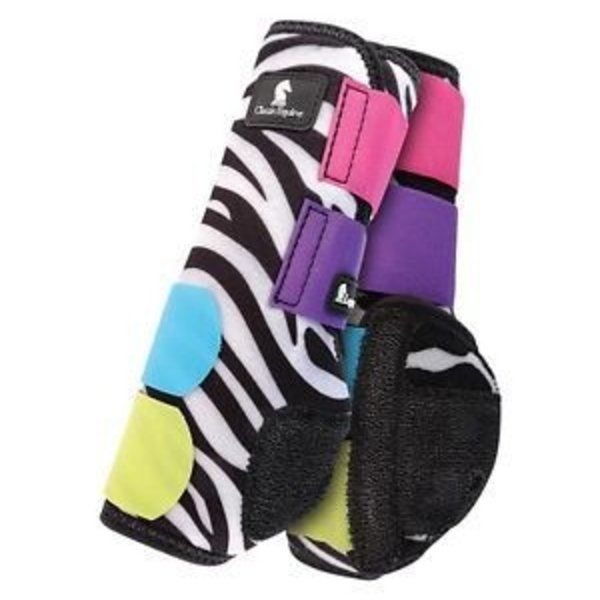 CLASSIC EQUINE ZEBRA COLOR BURST LEGACY FRONT SPLINT BOOTS CLS10016ZCB