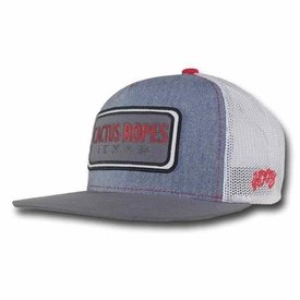 Hooey Youth Blue Denim /& White Mesh Cactus Ropes Snapback Ball Cap CR049-Y