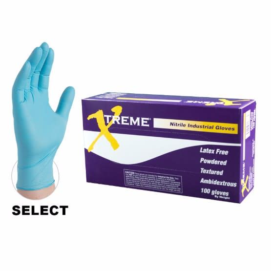 Gloveworks Nitrile Gloves Blue Powdered Large Box The Compleat Sculptor