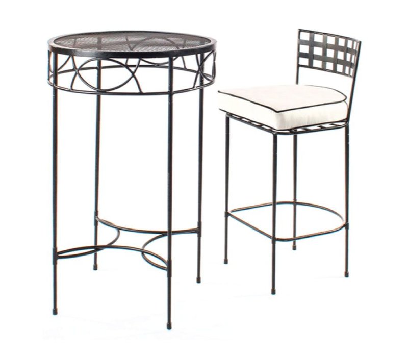 Amalfi Living Bar Stool In Coated Steel Kolo Collection